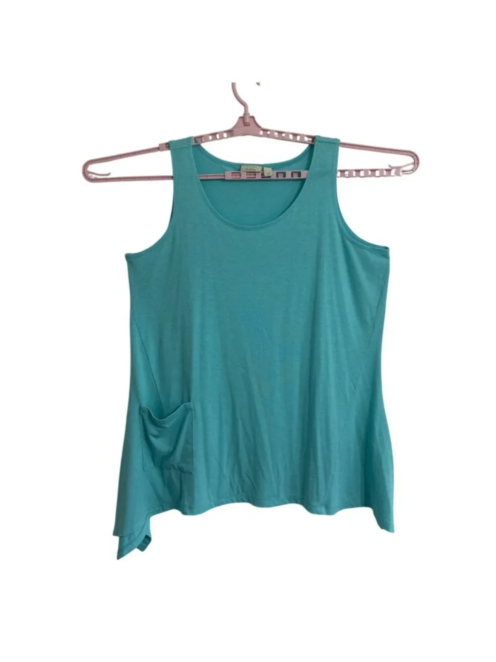 Logo Lounge Turquoise Sleeveless Asymetric Tunic Tank With Pocket US XL - Picture 2 of 13